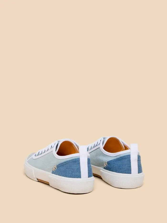 Women TRAINERS White Stuff Pippa Canvas Lace Up Trainer Chambray Blue Women TRAINERS White Stuff Pippa Canvas Lace Up Trainer Chambray Blue