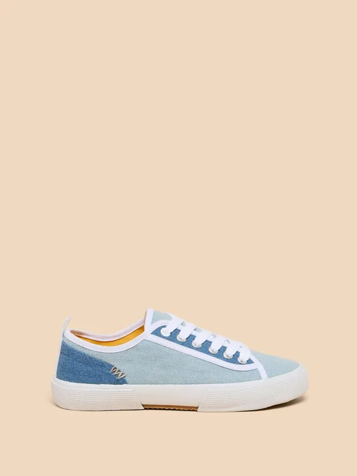 Women TRAINERS White Stuff Pippa Canvas Lace Up Trainer Chambray Blue Women TRAINERS White Stuff Pippa Canvas Lace Up Trainer Chambray Blue
