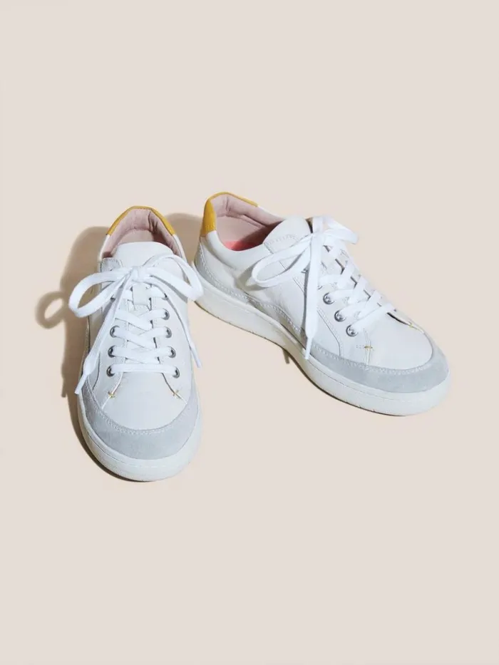 Women TRAINERS White Stuff Tula Leather Lace Up Trainer White Multi Women TRAINERS White Stuff Tula Leather Lace Up Trainer White Multi