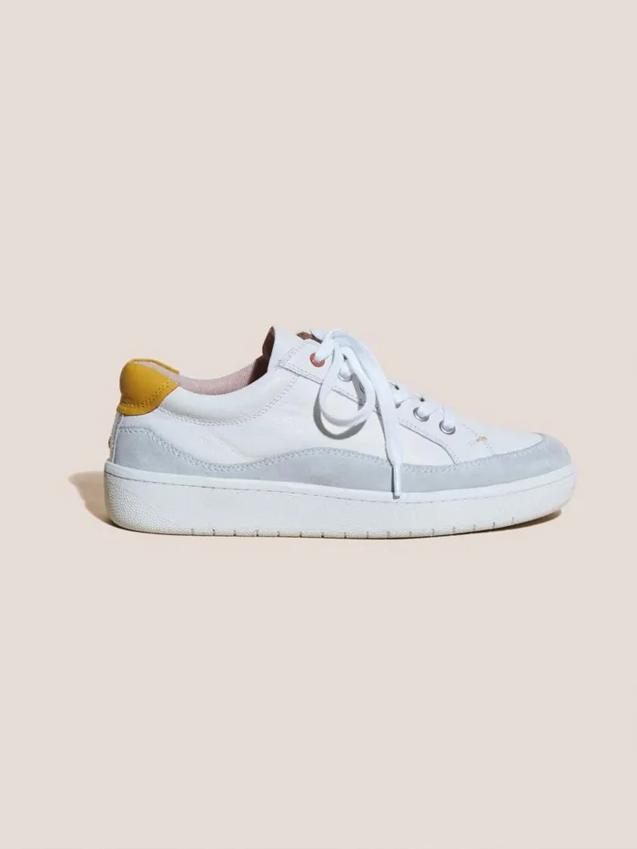 Women TRAINERS White Stuff Tula Leather Lace Up Trainer White Multi Women TRAINERS White Stuff Tula Leather Lace Up Trainer White Multi