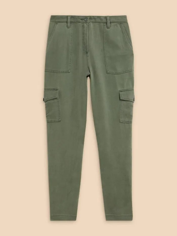 Women TROUSERS White Stuff Arlo Tencel Cargo Trouser Mid Green Women TROUSERS White Stuff Arlo Tencel Cargo Trouser Mid Green