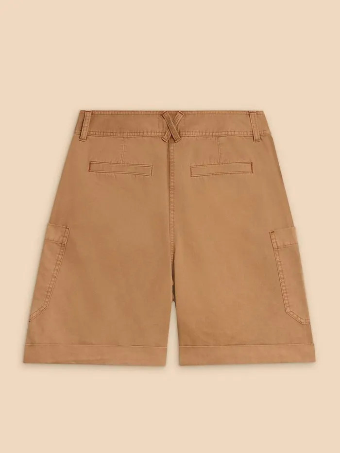 Women TROUSERS White Stuff Carlie Cargo Shorts Dark Natural