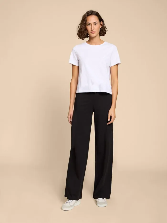 Women TROUSERS White Stuff Dolce Organic Pant Pure Black