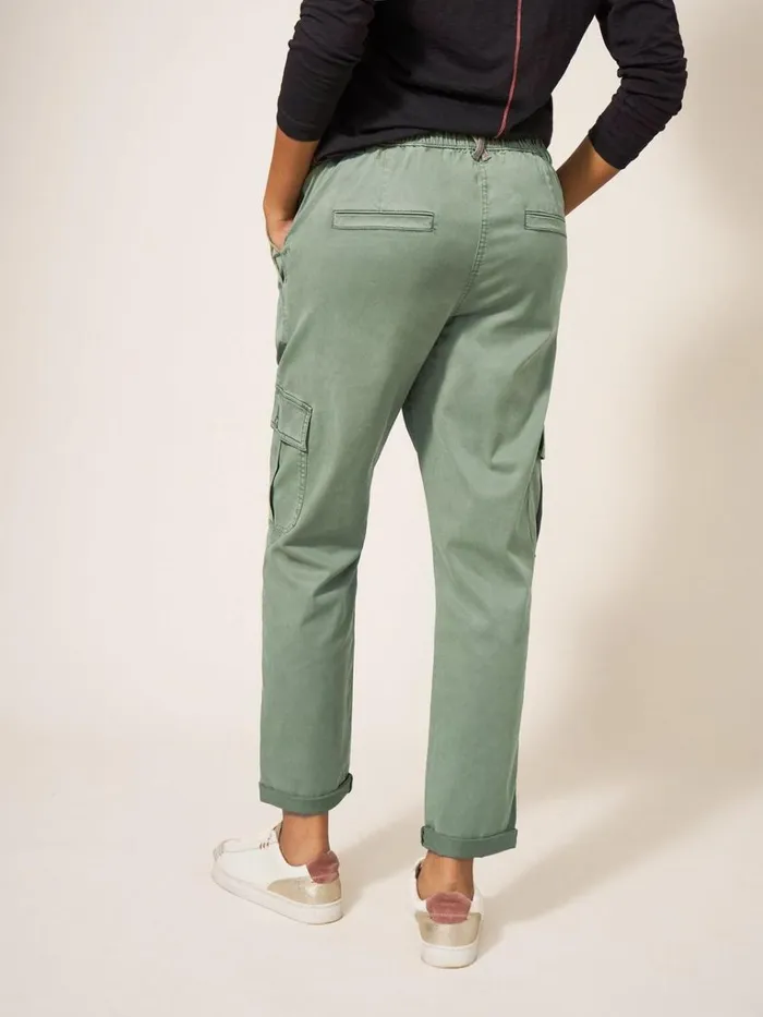 Women TROUSERS White Stuff Everleigh Cargo Trouser Mid Green