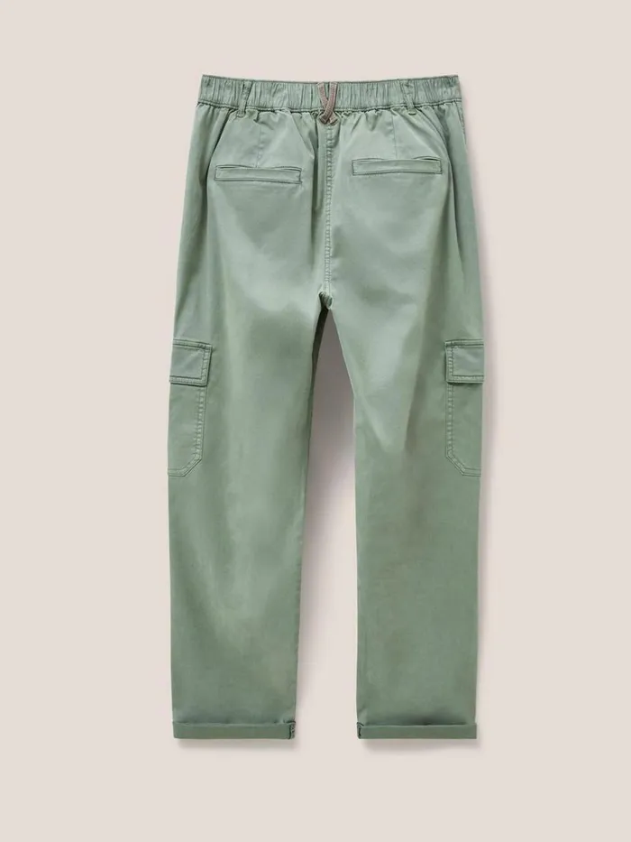 Women TROUSERS White Stuff Everleigh Cargo Trouser Mid Green