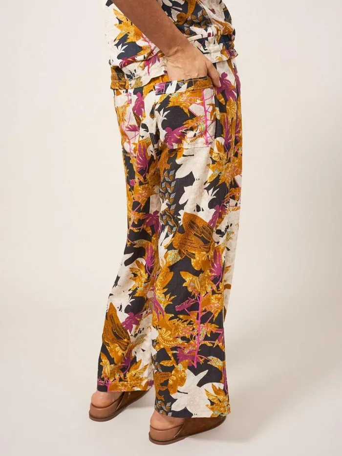 Women TROUSERS White Stuff Harper Cullotte Black Multi Women TROUSERS White Stuff Harper Cullotte Black Multi
