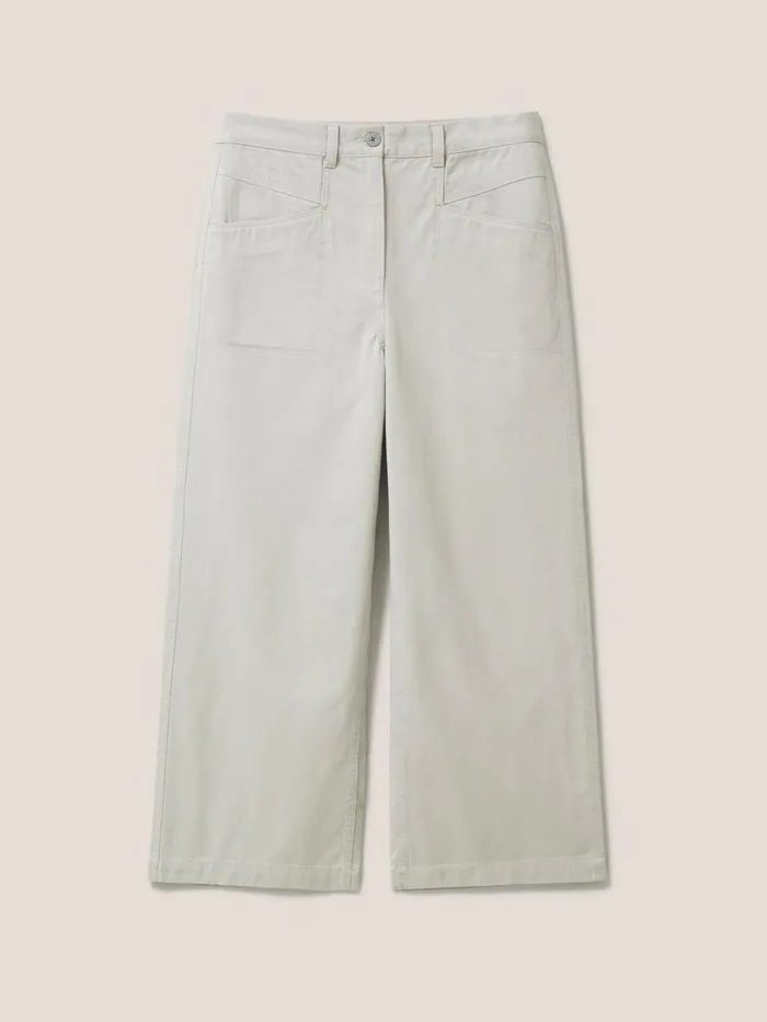 Women TROUSERS White Stuff Harper Wide Leg Trouser Mid Grey