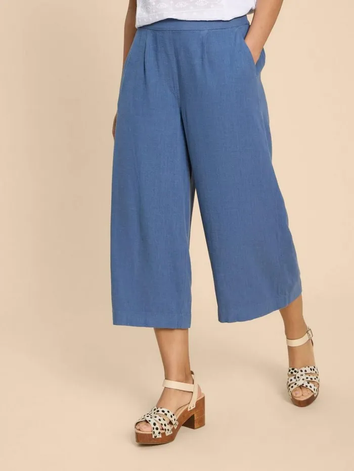 Women TROUSERS White Stuff Lisette Culotte Mid Blue