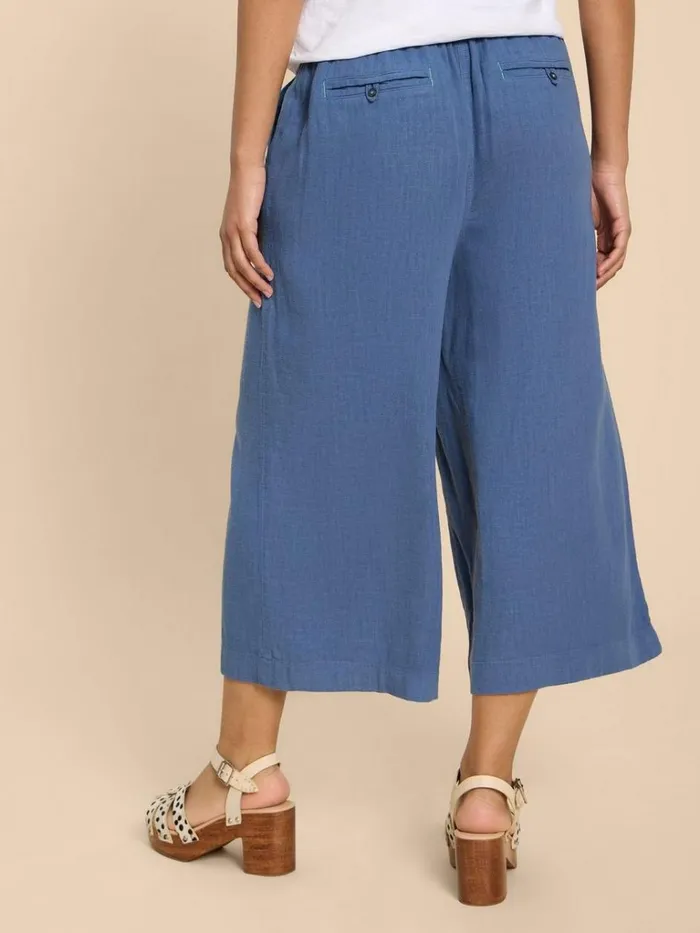 Women TROUSERS White Stuff Lisette Culotte Mid Blue Women TROUSERS White Stuff Lisette Culotte Mid Blue
