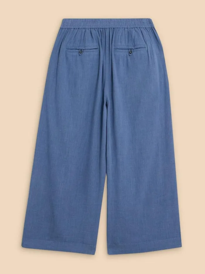 Women TROUSERS White Stuff Lisette Culotte Mid Blue Women TROUSERS White Stuff Lisette Culotte Mid Blue