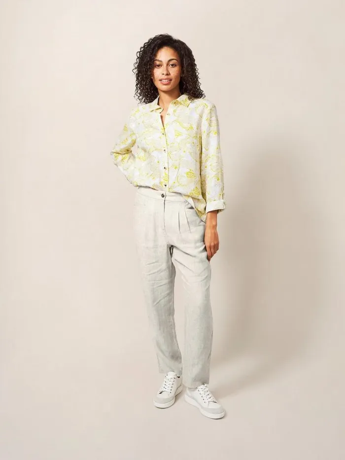 Women TROUSERS White Stuff Rowena Linen Trouser Light Natural