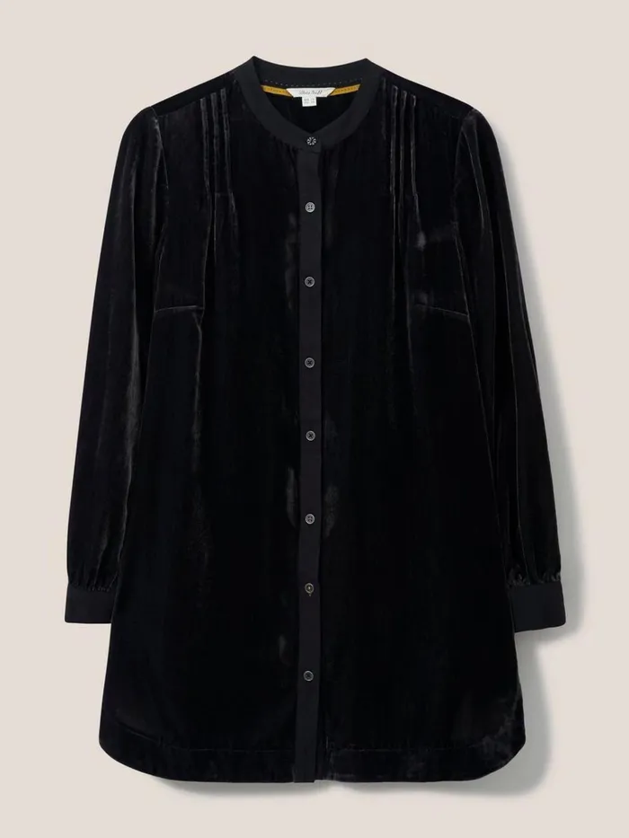 Women TUNICS White Stuff Dakota Velvet Tunic Dk Grey Women TUNICS White Stuff Dakota Velvet Tunic Dk Grey