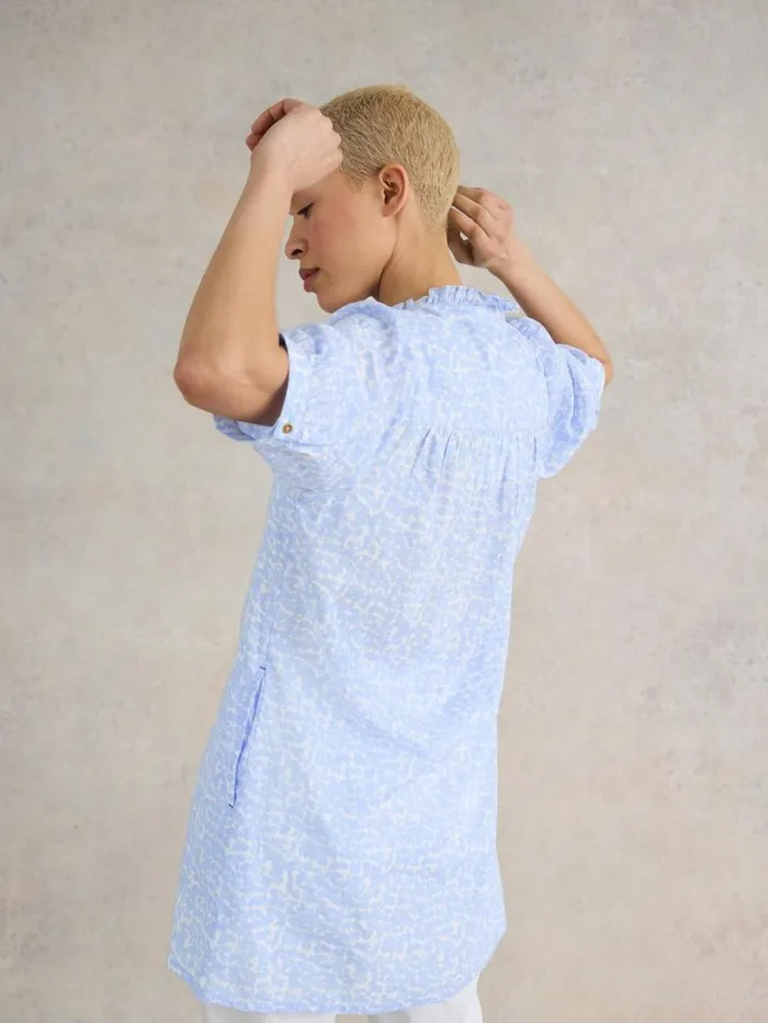 Women TUNICS White Stuff Deeba Cotton Tunic Blue Print Women TUNICS White Stuff Deeba Cotton Tunic Blue Print