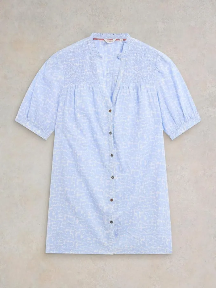 Women TUNICS White Stuff Deeba Cotton Tunic Blue Print Women TUNICS White Stuff Deeba Cotton Tunic Blue Print
