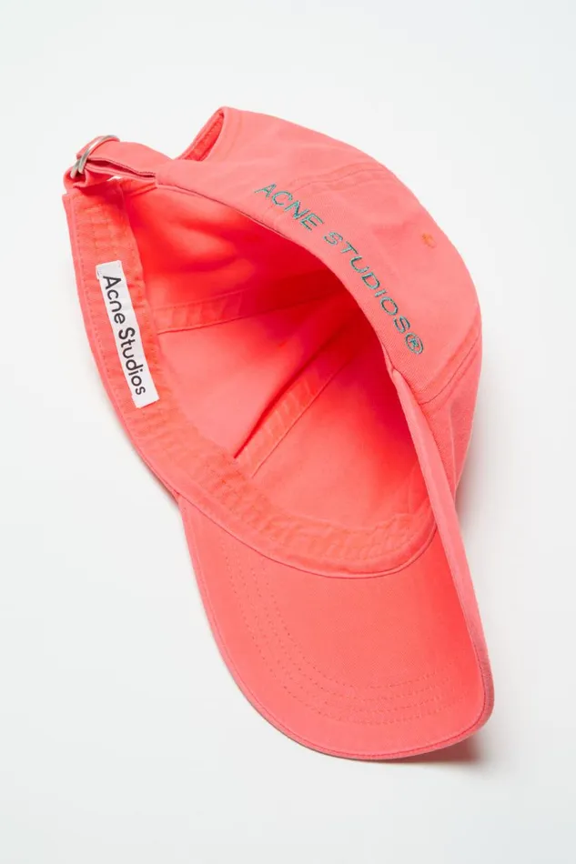Women Twill Cap Fluo Pink Acne Studios Hats