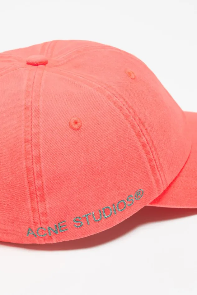 Women Twill Cap Fluo Pink Acne Studios Hats