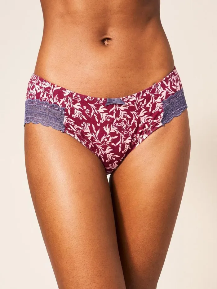 Women UNDERWEAR White Stuff Leaf Shortie Red Print