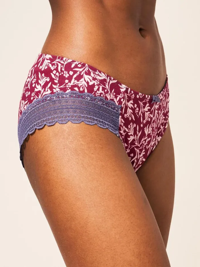 Women UNDERWEAR White Stuff Leaf Shortie Red Print