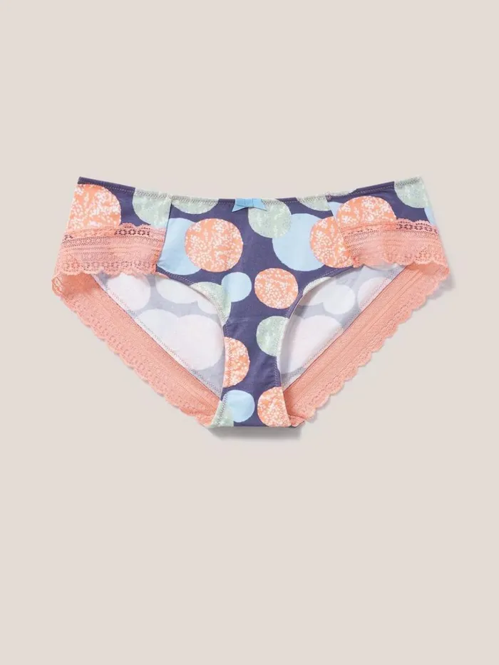 Women UNDERWEAR White Stuff Spot Shortie Grey Print