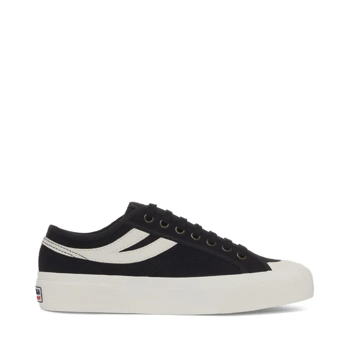 Women Unisex 2750 PANATTA 30 Sneaker BLACKWHITE AVORIO Superga Low Cut