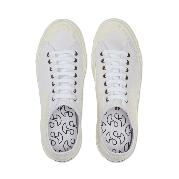 Women Unisex 2750 PANATTA 30 Sneaker WHITE 8211 WHITE AVORIO Superga Low Cut