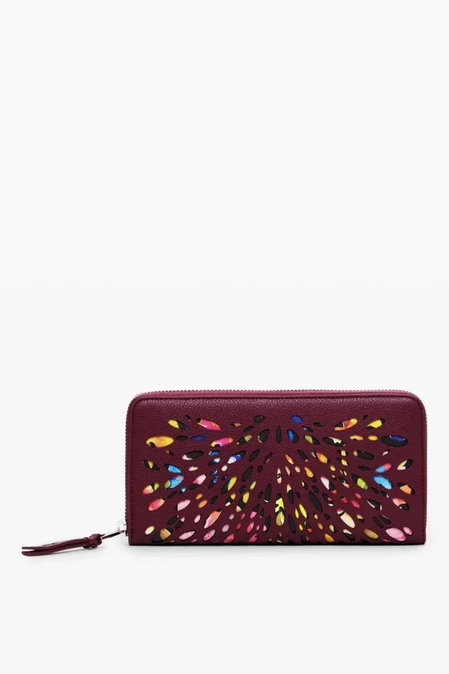 Women Wallets and Purses Desigual Lasercut Stained Glass Wallet With Zipper