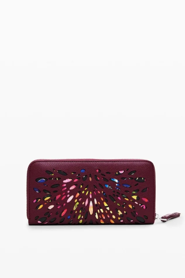 Women Wallets and Purses Desigual Lasercut Stained Glass Wallet With Zipper