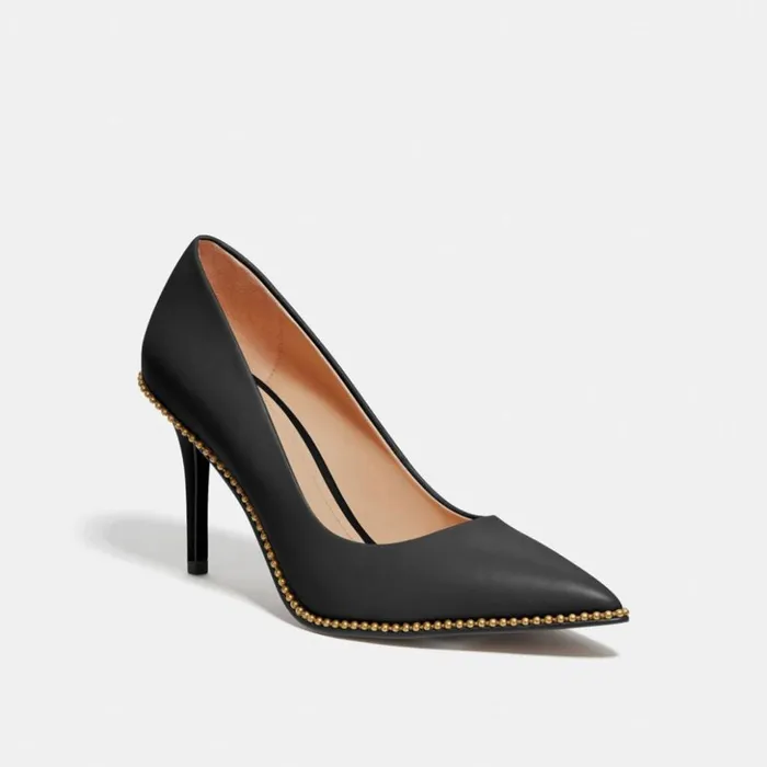 Women Waverly Pump Black Coach Heels