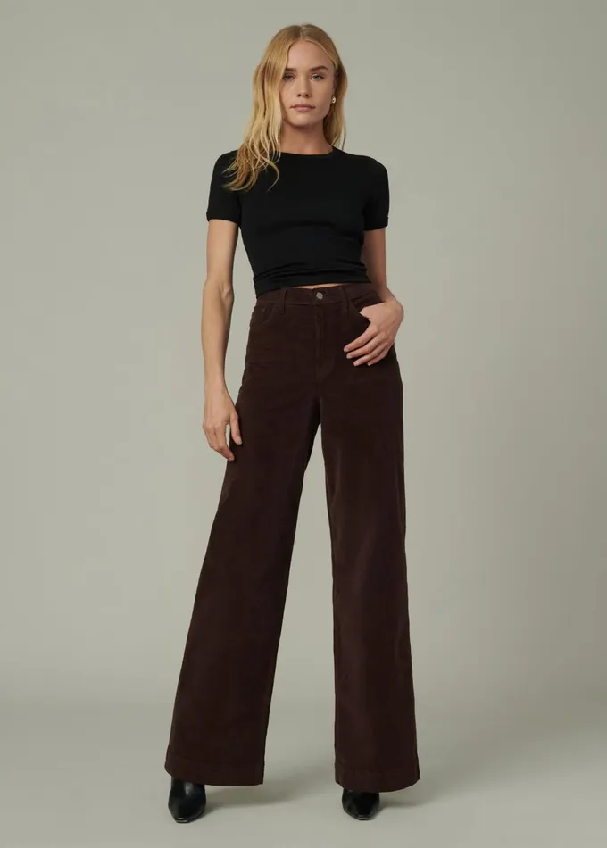 Women Wide Leg Joe039s Jeans THE MIA Coffee Bean