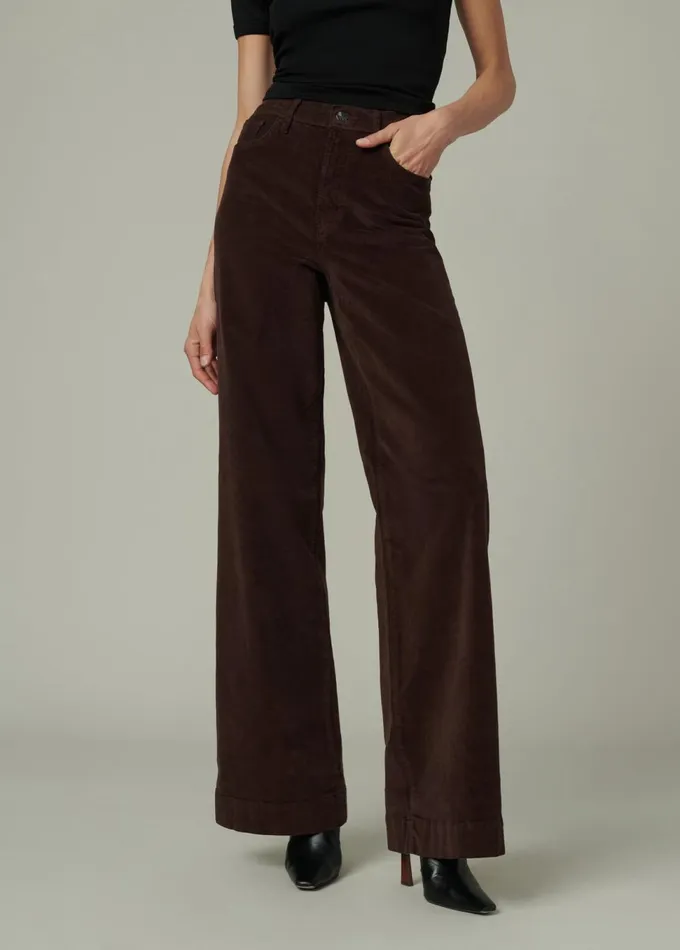 Women Wide Leg Joe039s Jeans THE MIA Coffee Bean