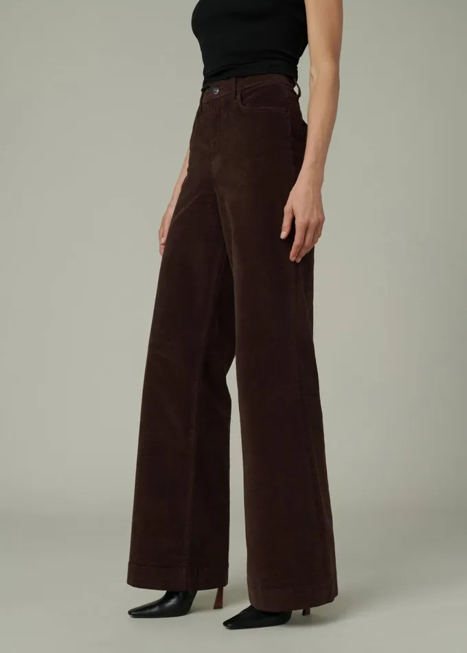 Women Wide Leg Joe039s Jeans THE MIA Coffee Bean