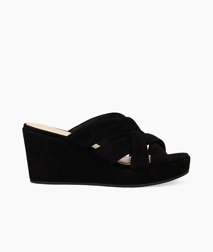 Women Wilona Wedge 8211 Black Pelle Moda Wedges