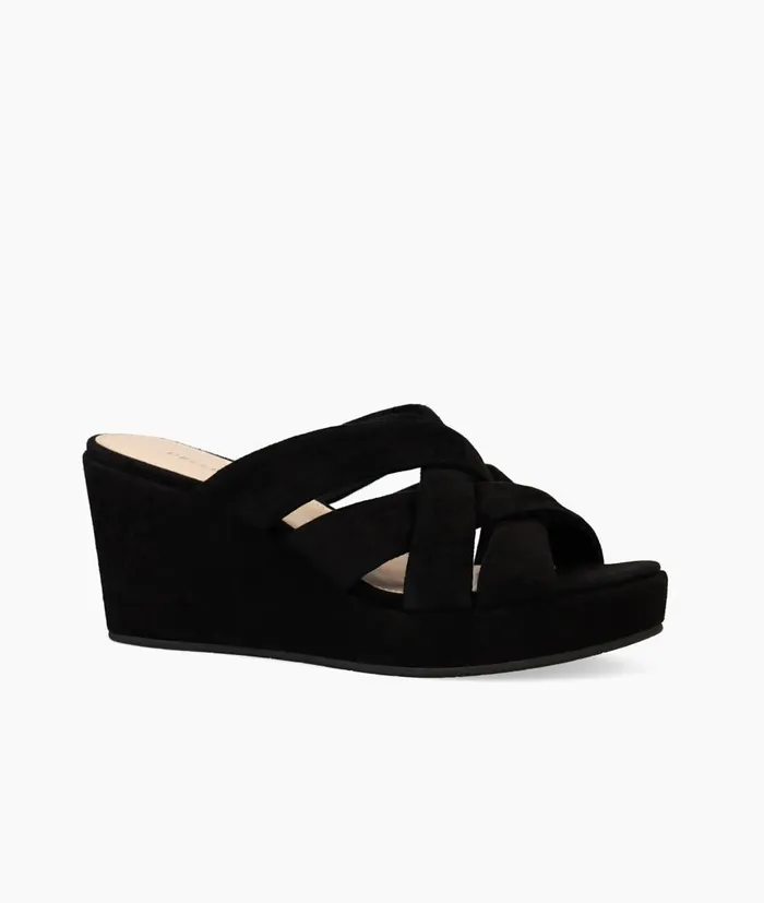 Women Wilona Wedge 8211 Black Pelle Moda Wedges Women Wilona Wedge 8211 Black Pelle Moda Wedges