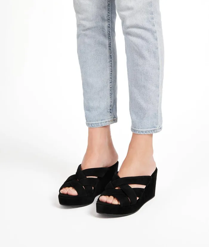 Women Wilona Wedge 8211 Black Pelle Moda Wedges Women Wilona Wedge 8211 Black Pelle Moda Wedges