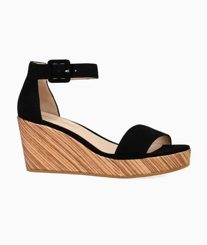 Women Witten Wedge 8211 Black Pelle Moda Wedges