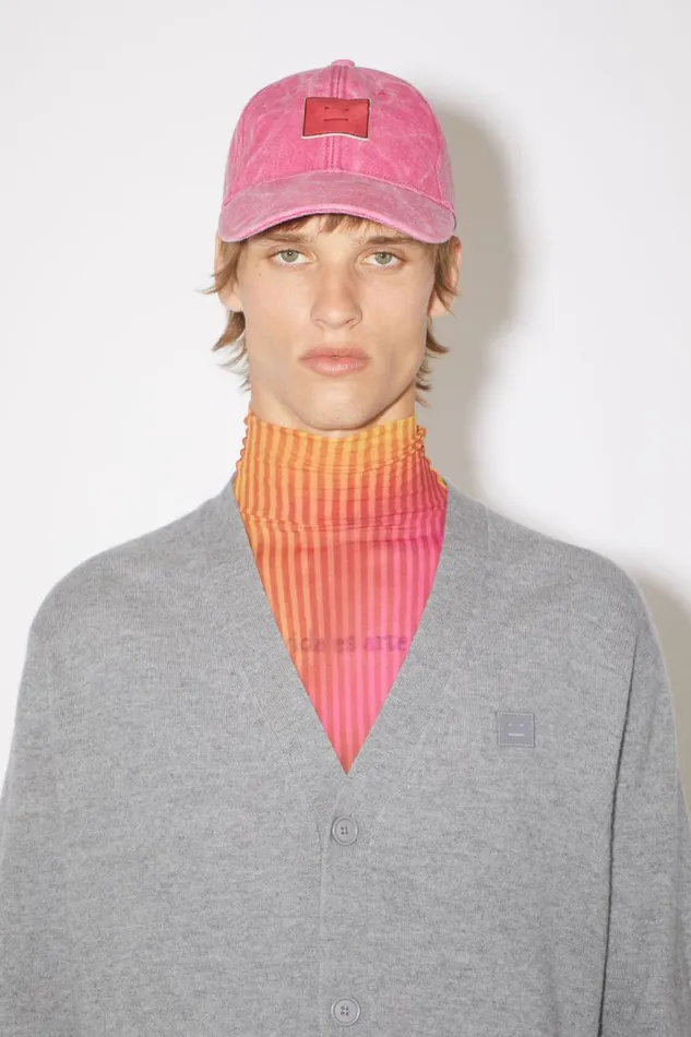Women Wool Cardigan Grey Melange Acne Studios Knitwear