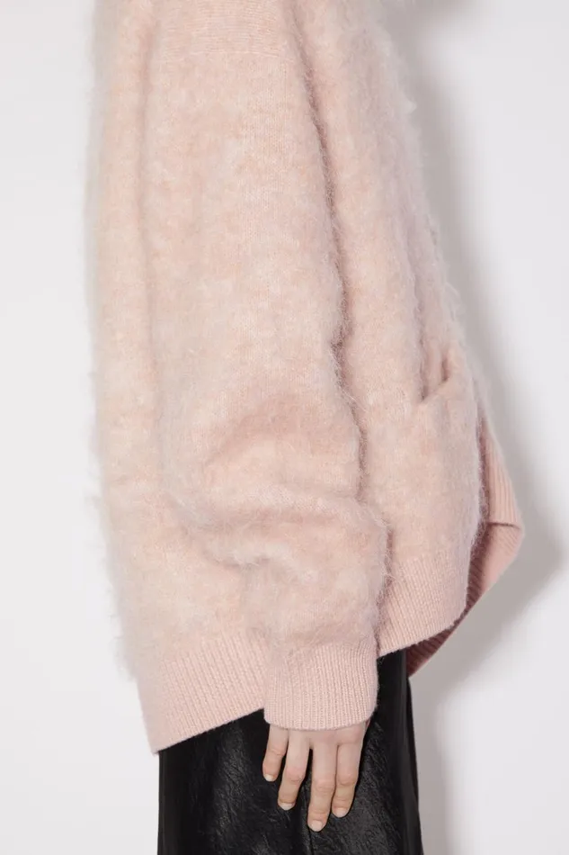 Women Wool Mohair Cardigan Faded Pink Acne Studios Knitwear