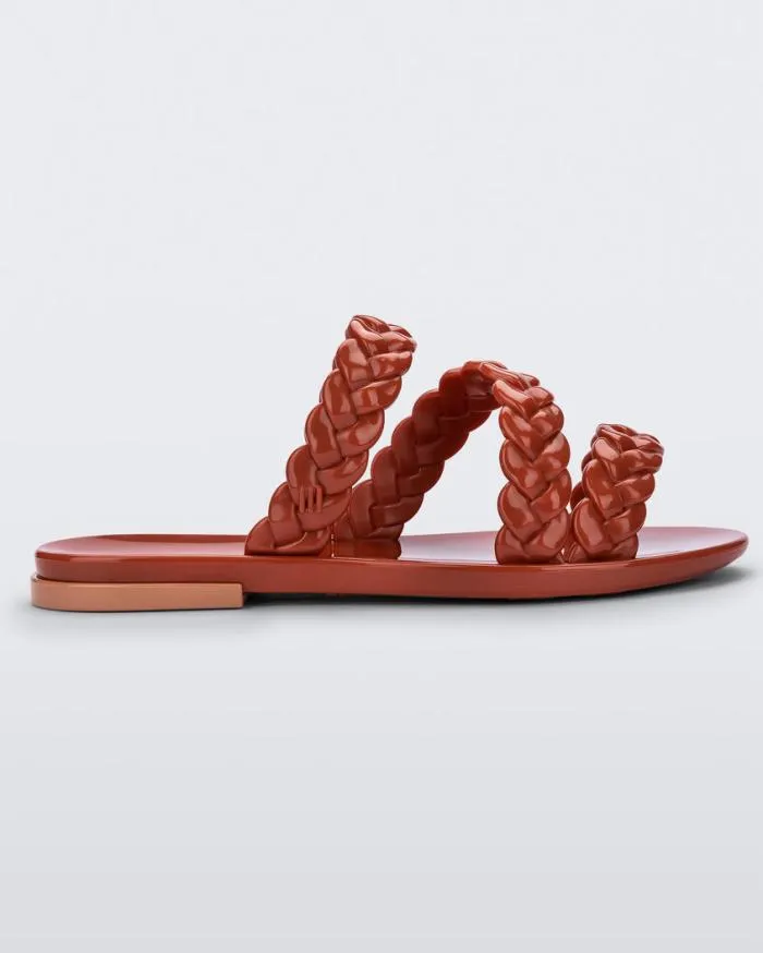 Women Wrap Brownbeige Melissa Slides