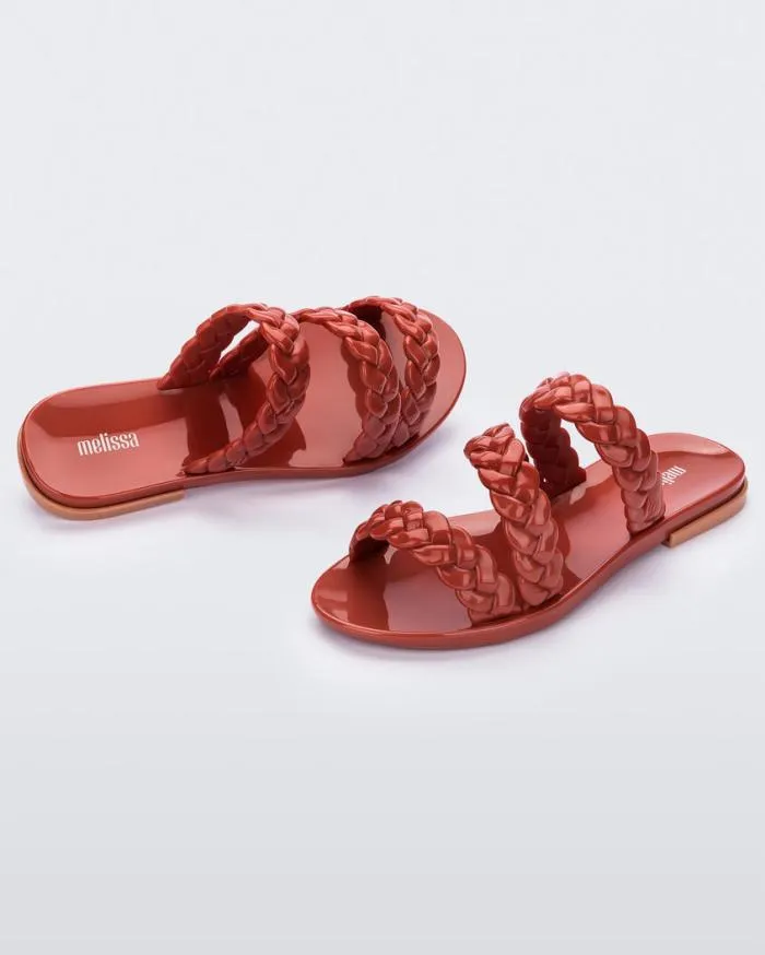 Women Wrap Brownbeige Melissa Slides