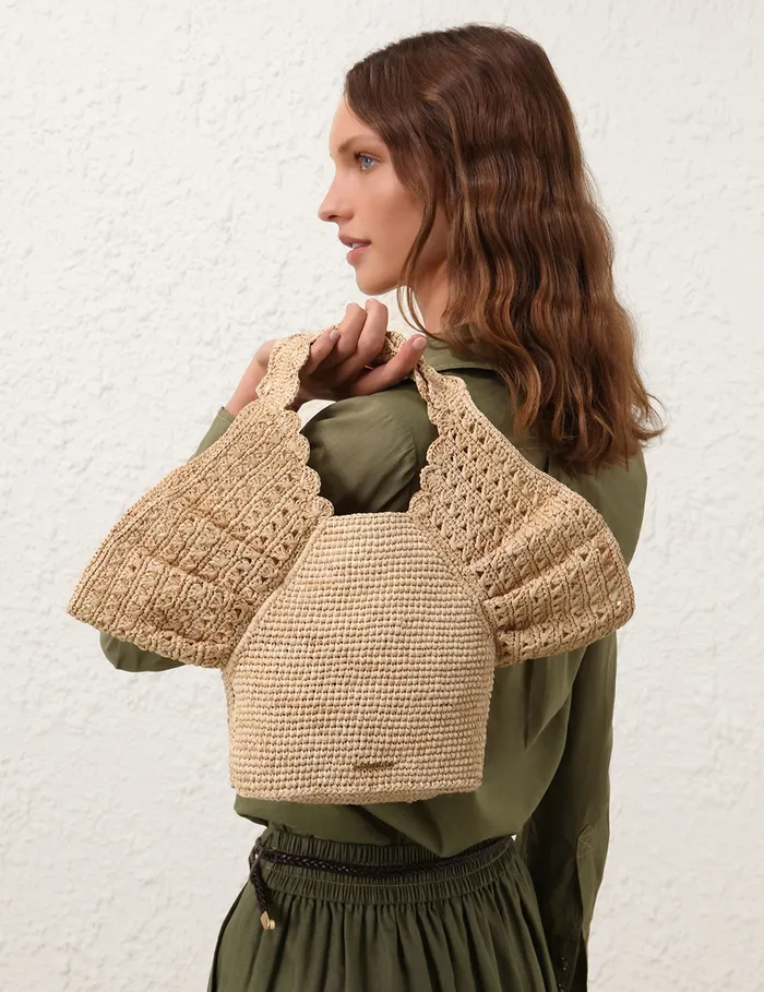 Women Zimmermann Bags Raffia Bucket Natural
