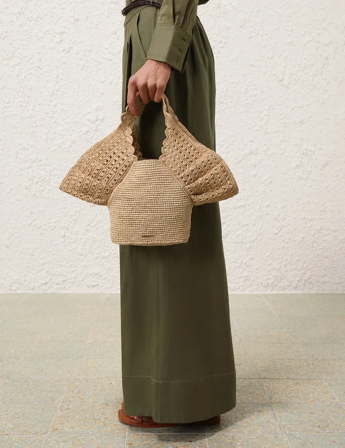 Women Zimmermann Bags Raffia Bucket Natural