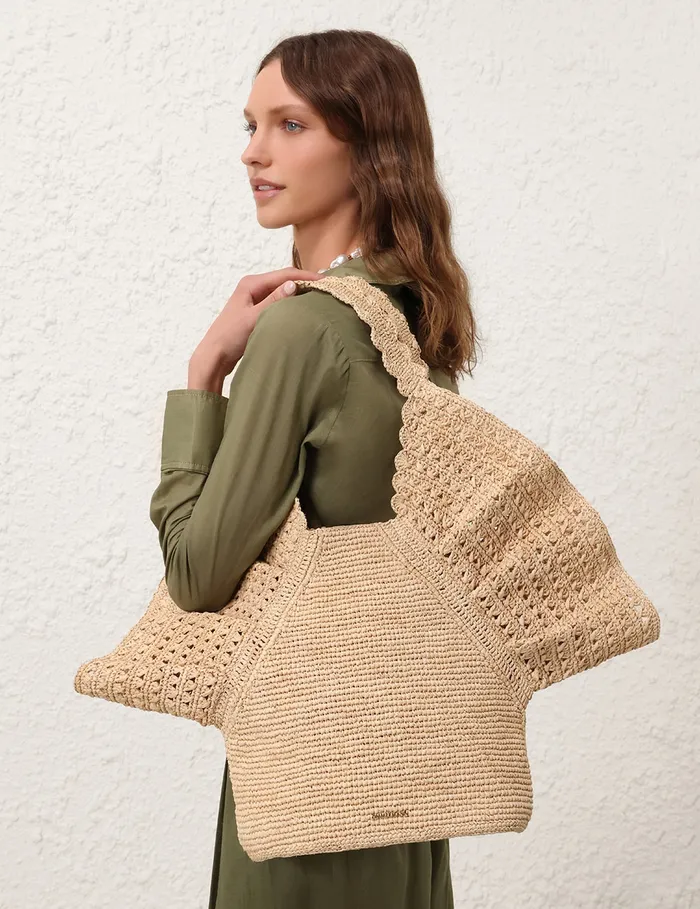 Women Zimmermann Bags Raffia Tote Natural