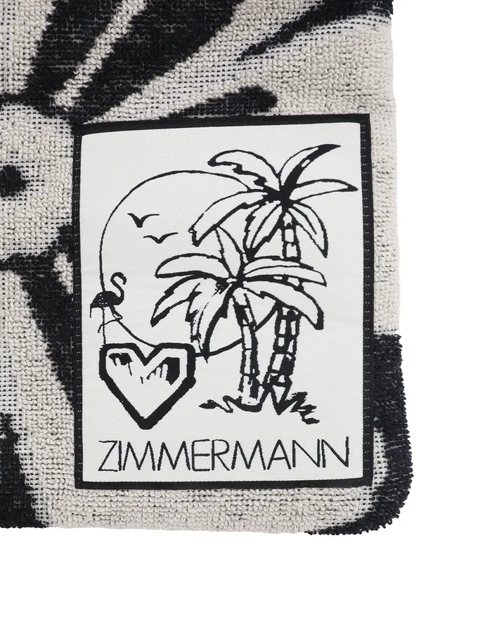 Women Zimmermann Bags Towelling Drawstring Pouch Blackcream