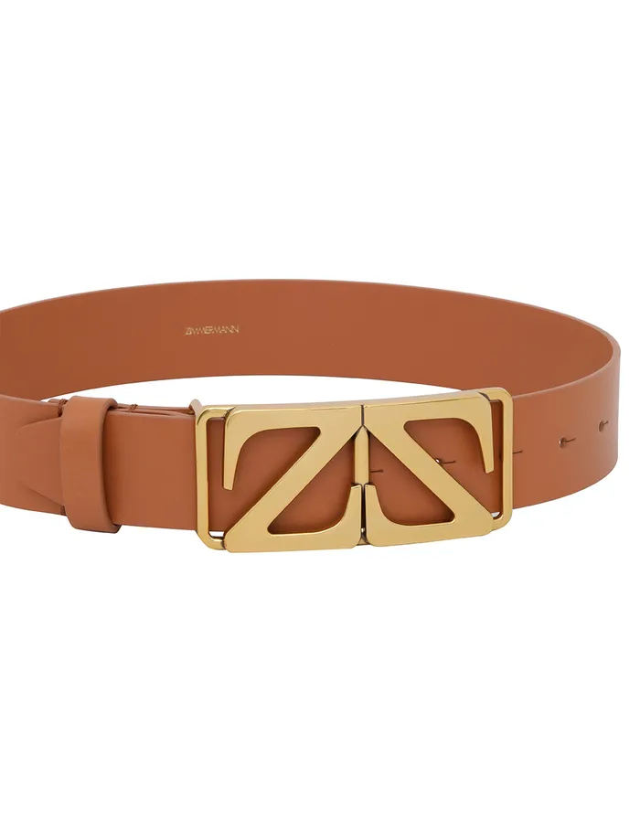 Women Zimmermann Belts Monogram Belt 40 Tan