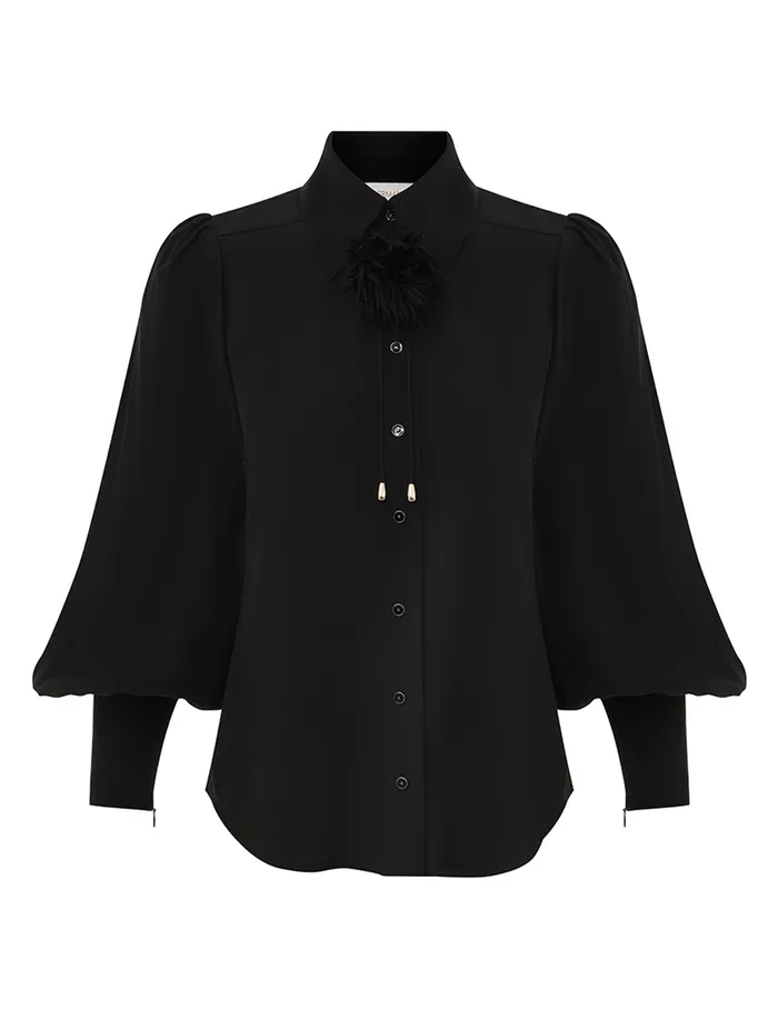 Women Zimmermann Clothing Blouson Shirt Black