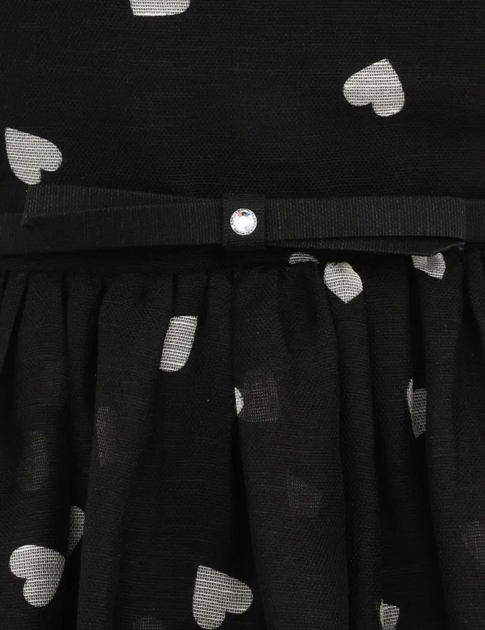 Women Zimmermann Clothing Crush Frilled Midi Dress Black Hearts