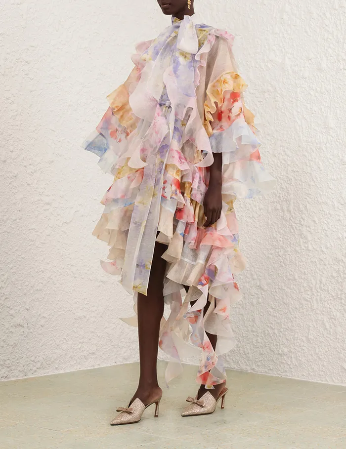 Women Zimmermann Clothing Crush Spliced Ruffle Dress Spliced Floral