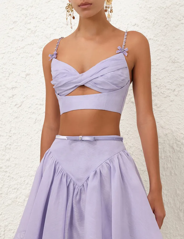 Women Zimmermann Clothing Crush Twist Front Bralette Jacaranda
