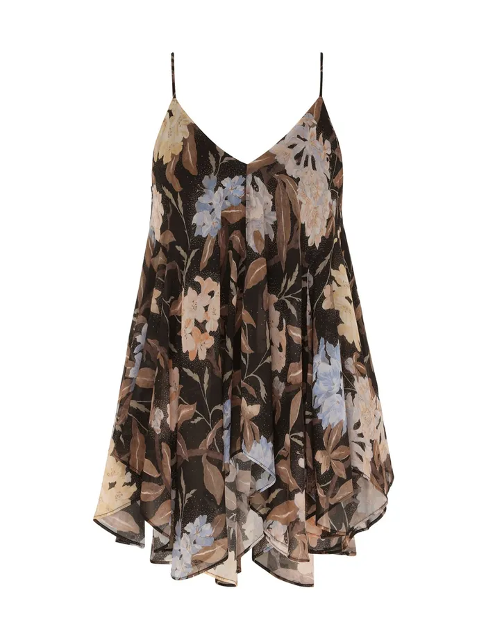 Women Zimmermann Clothing Eden Handkerchief Top Black Inca Lily