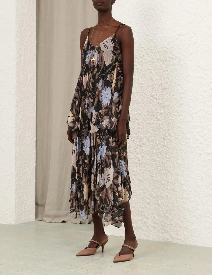 Women Zimmermann Clothing Eden Handkerchief Top Black Inca Lily